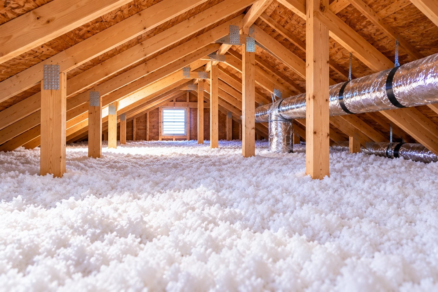 Bright Insulated Attic Interior-2