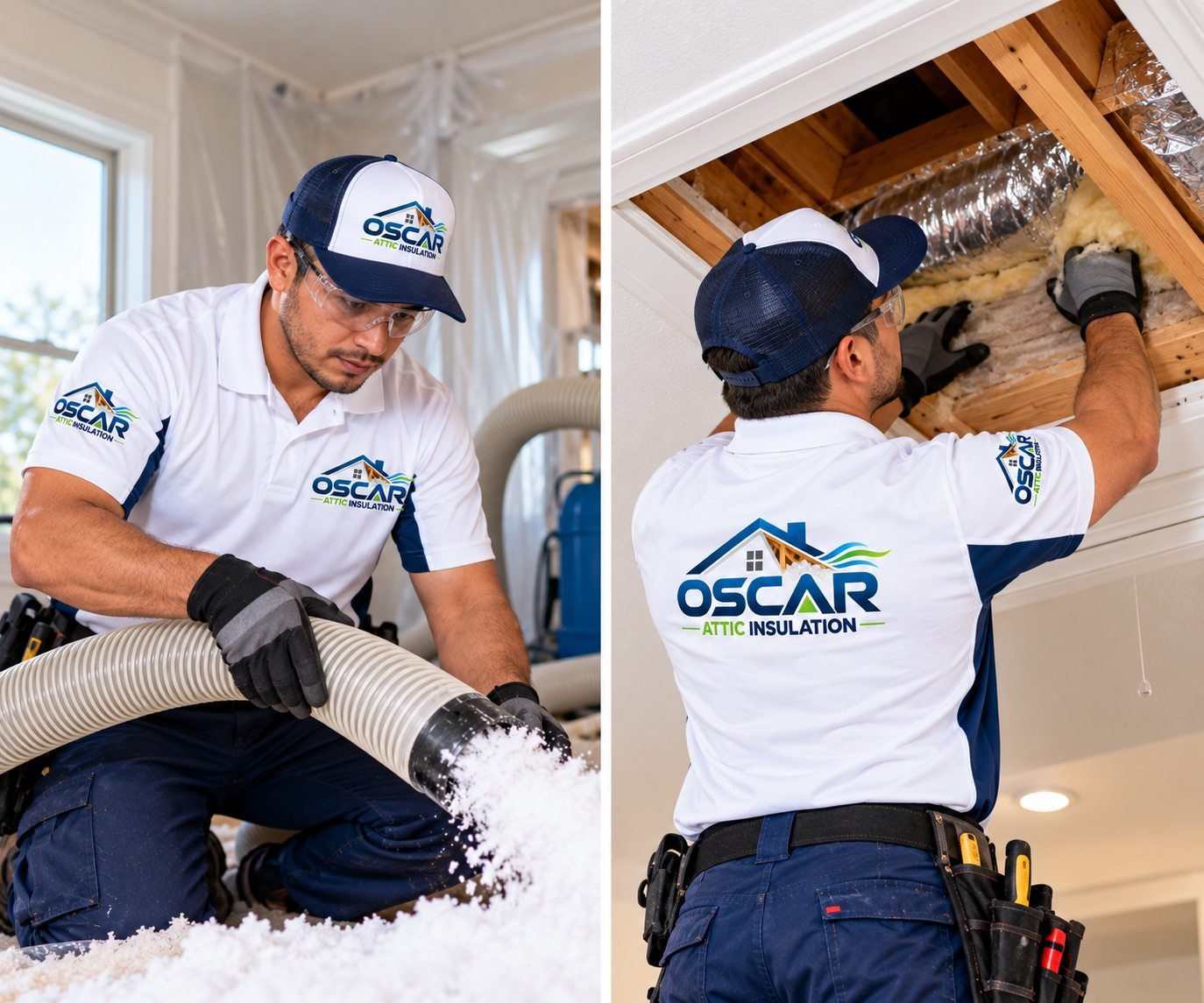 Oscar Attic Insulation Technicians at Work(1)
